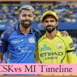 Chennai Super Kings vs Mumbai Indians timeline